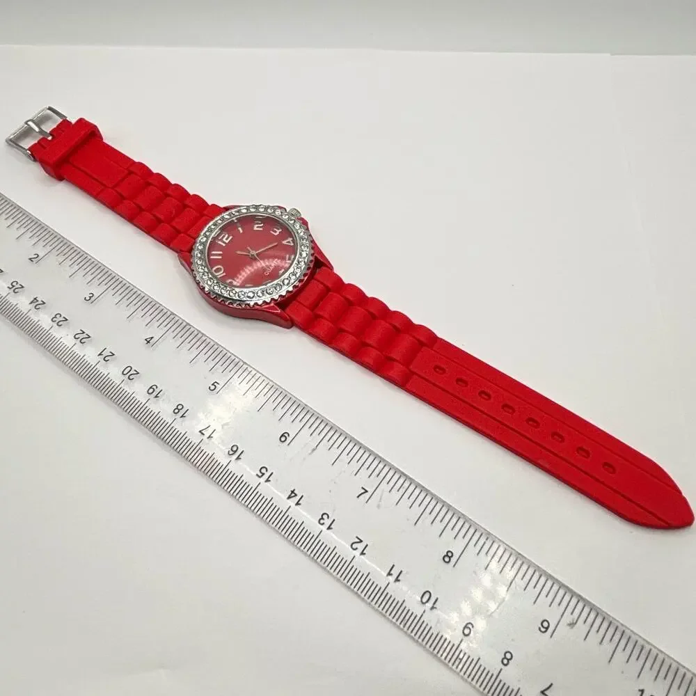 Red & Silver Men's Watch